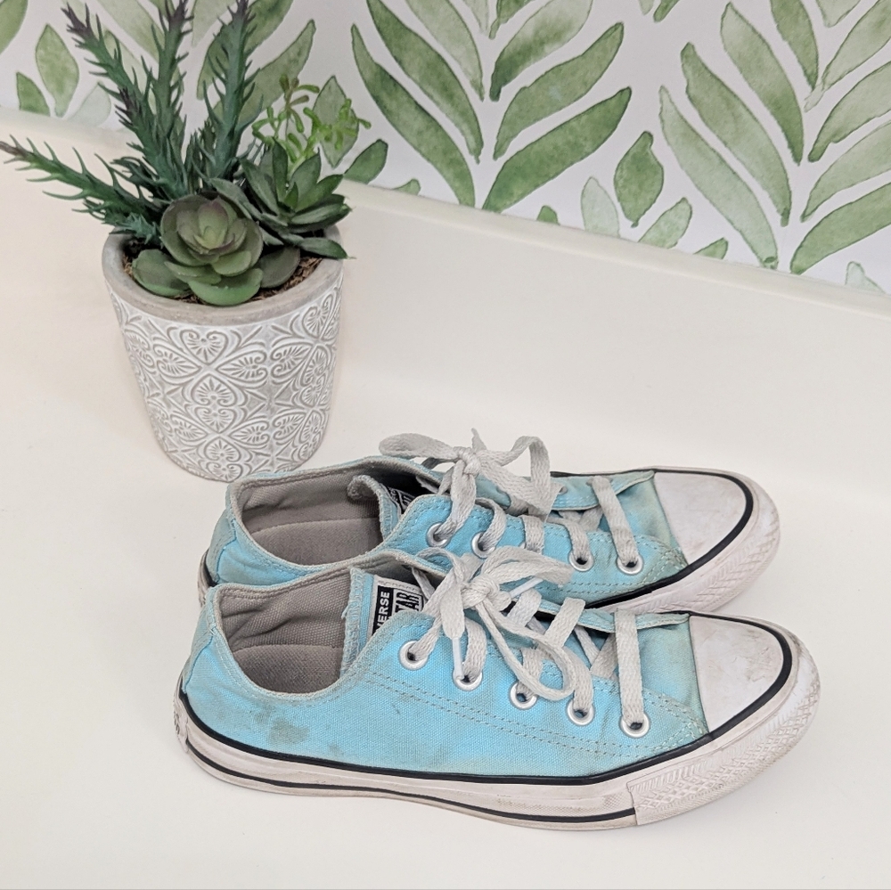 Baby Blue Converse Men's 4 Used - Picture 5 of 10